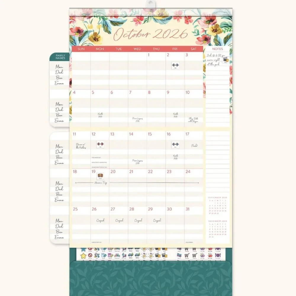 Studio Oh - 2026 Bella Flora Do It All Wall Calendar
